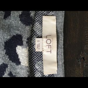 LOFT size small grey cheetah sweater
